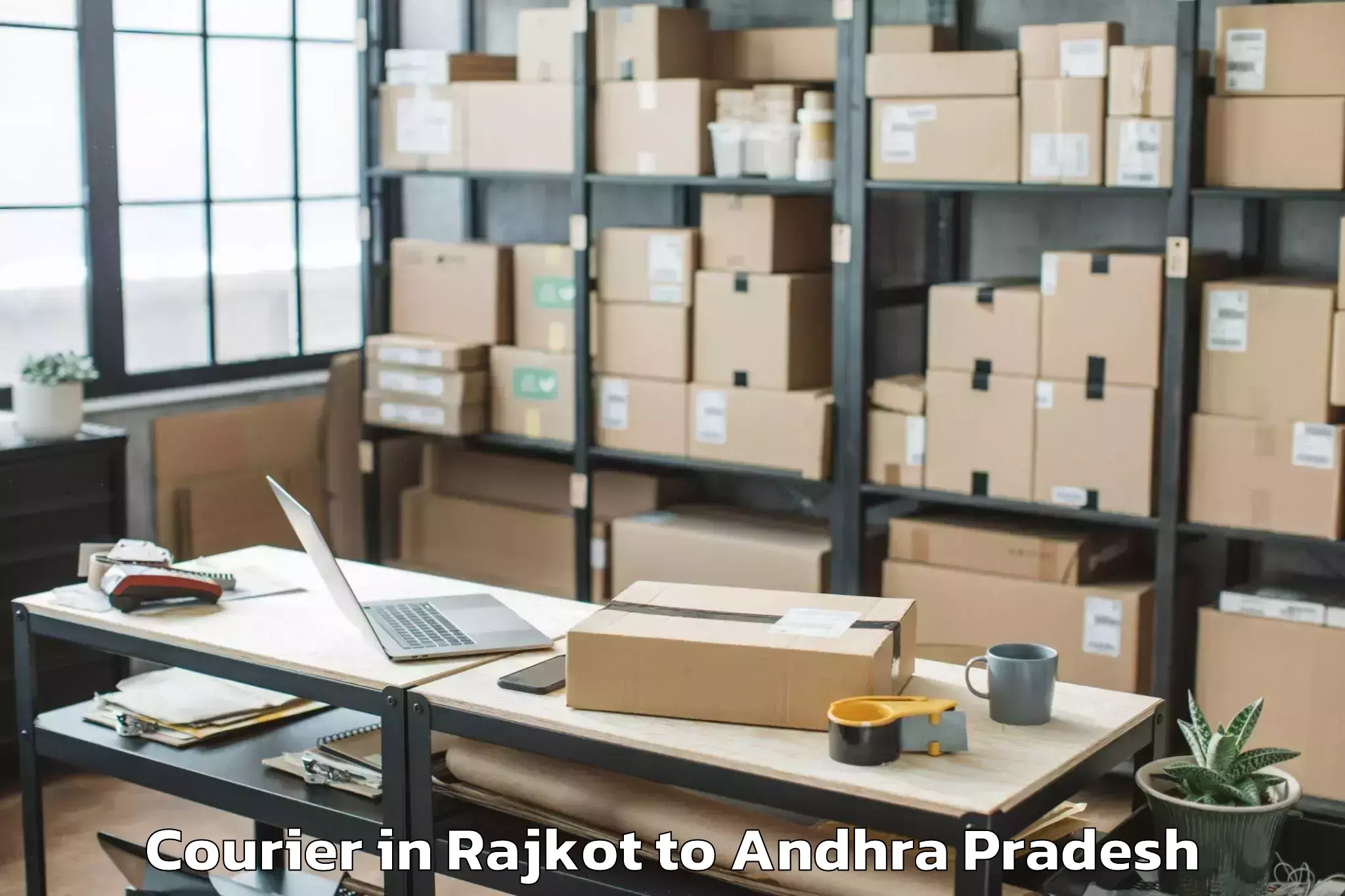 Easy Rajkot to Rambilli Courier Booking